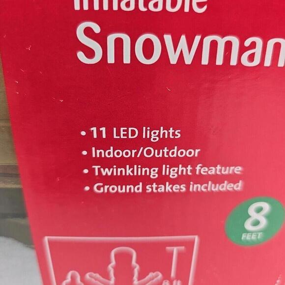 8' Inflatable LED Snowman Indoor Outdoor *NEW* - Picture 3 of 8